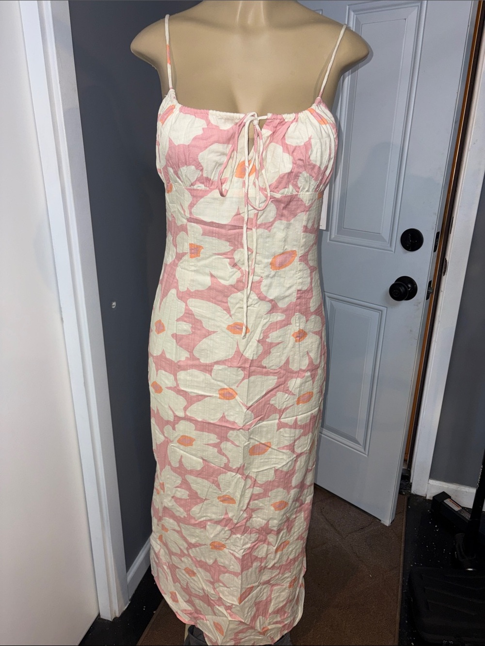 Rhythm Pink and Orange Floral Slip Dress